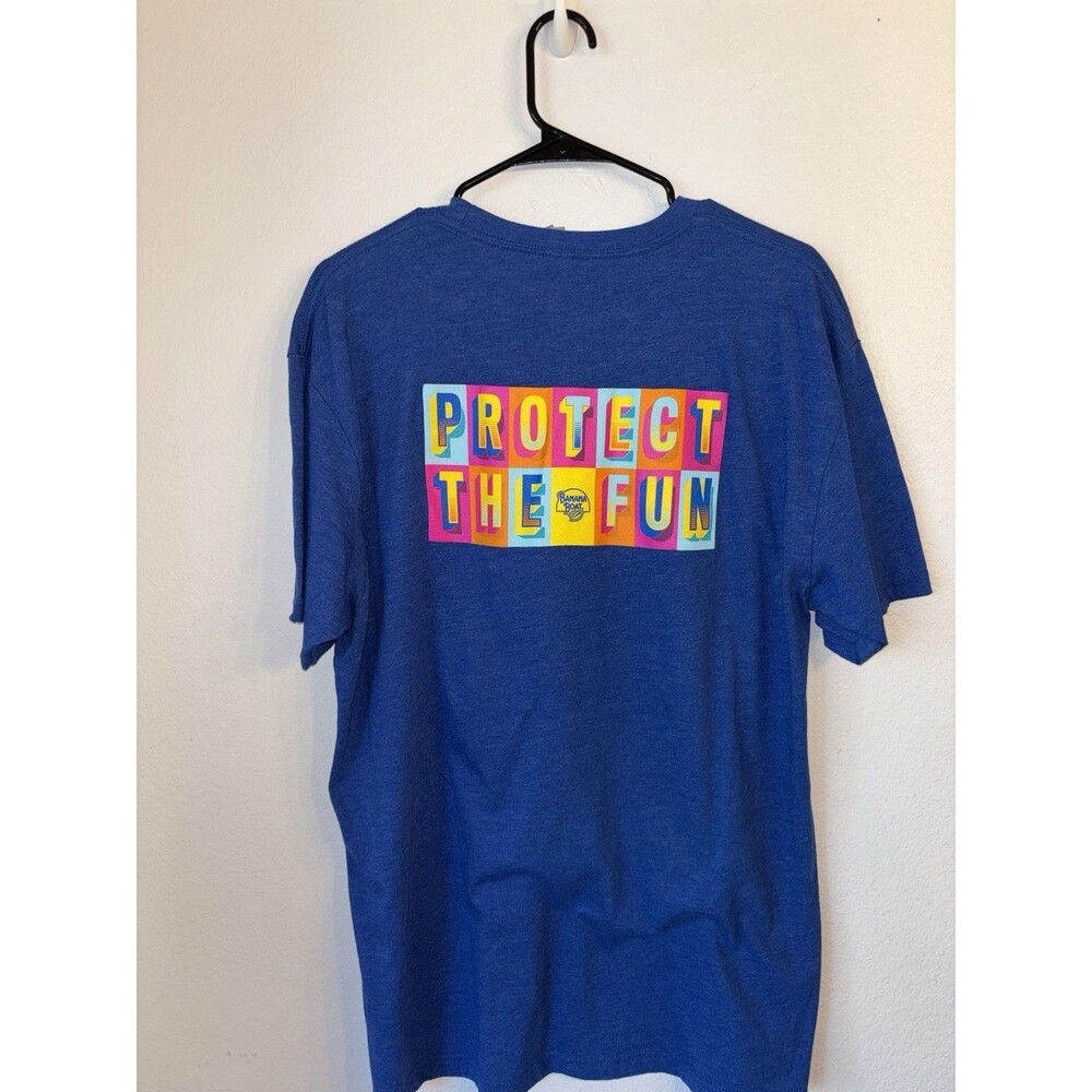 Banana Boat Neon Protect The Fun Blue T-Shirt Adult XL Excellent